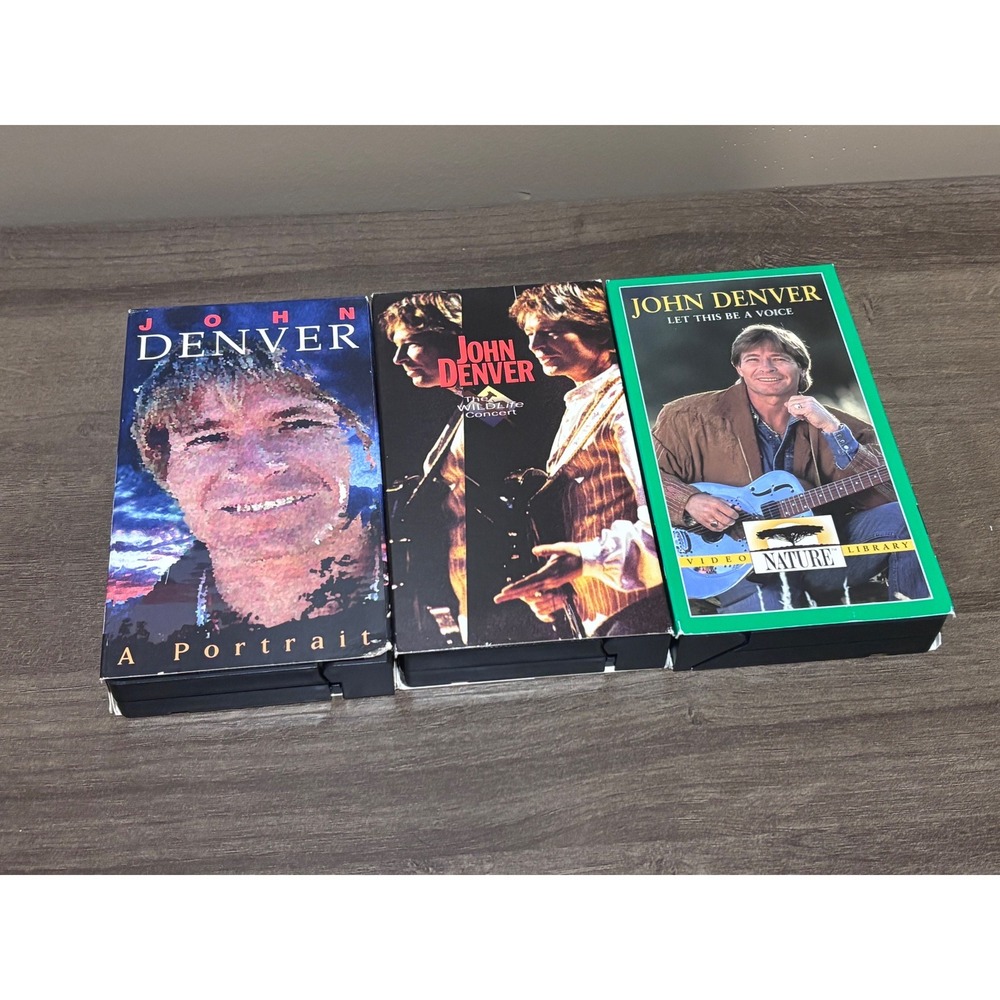 John Denver VHS Lot 3 Tapes A Portrait Wildlife Concert Let This Be a Voice